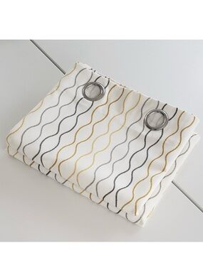 🆕 IKEA Henny Rand 84” Curtain Panel Set of 2 - Yellow/Gray/White